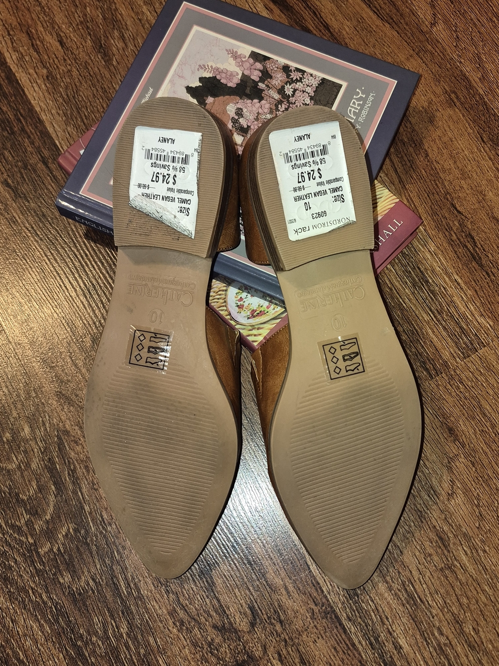 Catherine Malandrino Alaney Tan Pointed D'Orsay Flats Size 10 - Picture 5 of 5